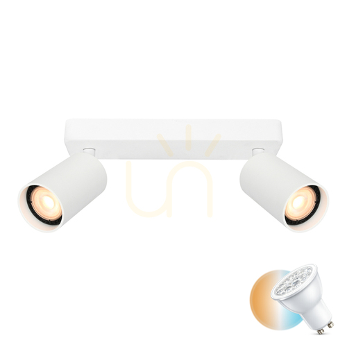 Sprawdź Reflektorek Italux Nesto 2xGU10 biały LED 24 cm SPL-23436-2-WH