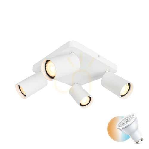 Sprawdź Reflektorek Italux Nesto 4x GU10 biały aluminium stal SPL-23436-4S-WH