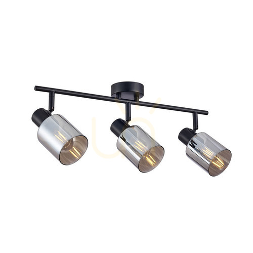 Sprawdź Reflektorek Italux Santia 3xE14 czarny szare szkło SPL-65342-3-BK-SG