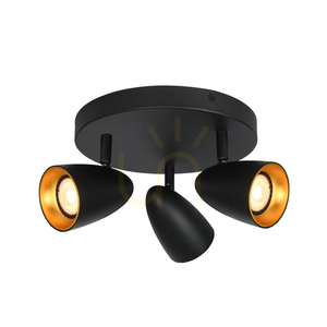 Reflektorki Italux Tino czarno-złote 3x GU10 LED, SKU SPL-36748-3R-BK-GD small 1