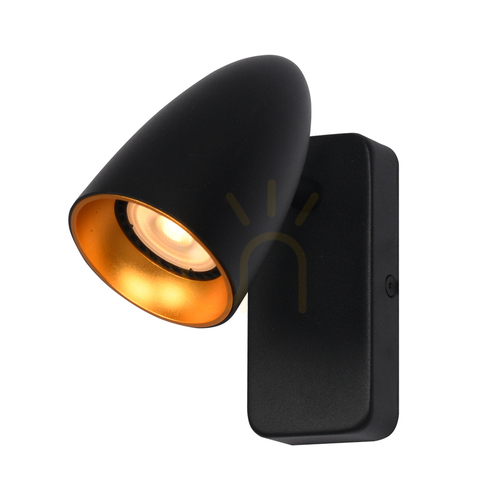 Sprawdź Kinkiet Italux Tino czarny GU10 LED WL-36748-1R-BK-GD