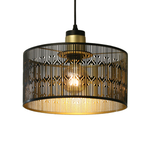 LASER Lampa wisząca śr. 30cm, przewód tekstylny czarny Aviano small 0