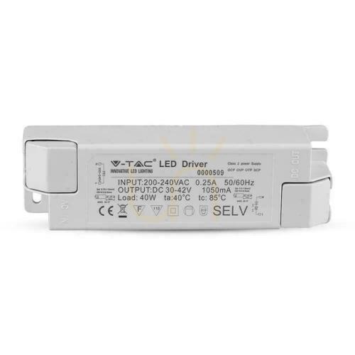 Sprawdź Zasilacz do Paneli LED 40W 1050mA DC:30-42V V-TAC