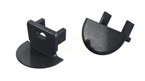 Sprawdź Zaślepka aluminiowa LUMINES axin z otworem, Rock Anthracite RAL 7016