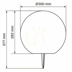 Kula ogrodowa Solarna 30 cm RGBW z pilotem small 1