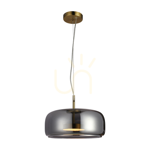 Sprawdź Lampa wisząca Italux Caste LED złota dymiona 33 cm PND-17760B-BRSS-SG