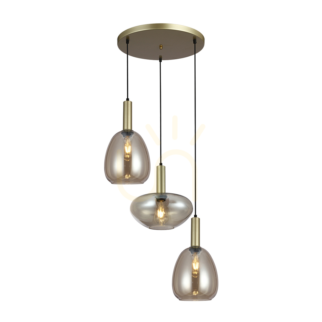 Sprawdź Lampa wisząca Italux Gater 3xE27 złota szampańska PND-23541-3-GD-CH Lampa wisząca Italux Gater 3xE27 złota szampańska PND-23541-3-GD-CH