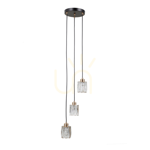 Sprawdź Lampa wisząca Italux Torno czarna szklana 3-punktowa E14 PND-40813-3R-BK-HBR