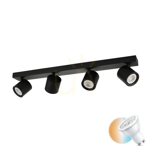 Sprawdź Reflektorek Italux Karlota 4x GU10 czarny metalowy SPL-31959-4B-BK