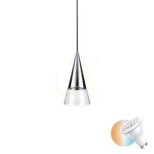 Lampa wisząca Ideallux Cono 321462 chrom GU10 1x28W 15 cm small 0