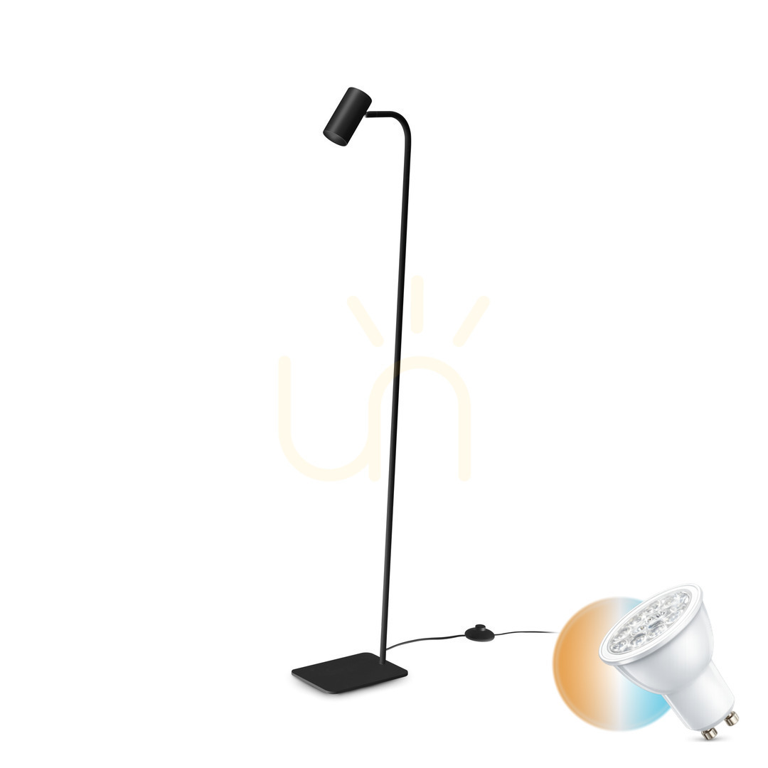 Sprawdź Lampa stojąca Ideallux Ginger czarna GU10 1x28W 122 cm 326658 Lampa stojąca Ideallux Ginger czarna GU10 1x28W 122 cm 326658