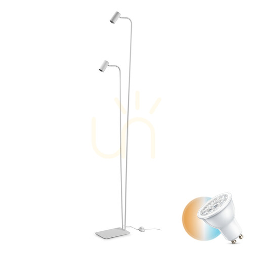 Sprawdź Lampa stojąca Ideallux Ginger biała 2xGU10 345314