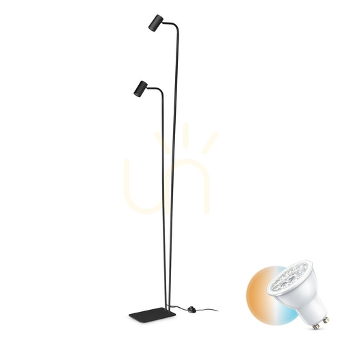 Sprawdź Lampa stojąca Ideallux Ginger czarna 2xGU10 326672