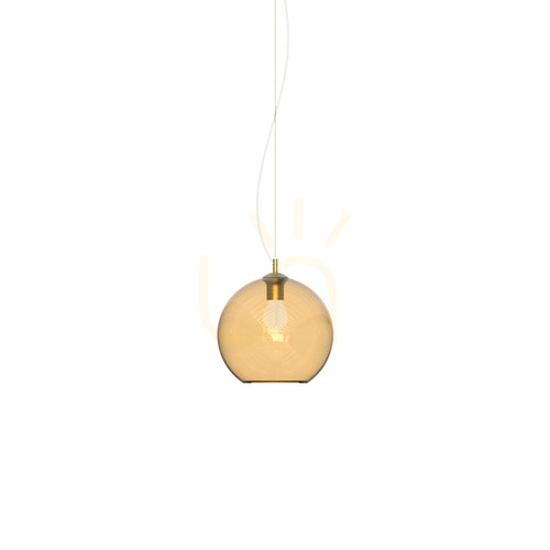 Sprawdź Lampa wisząca Ideallux NEMO 339047 bursztynowa E27 1x42W 20 cm