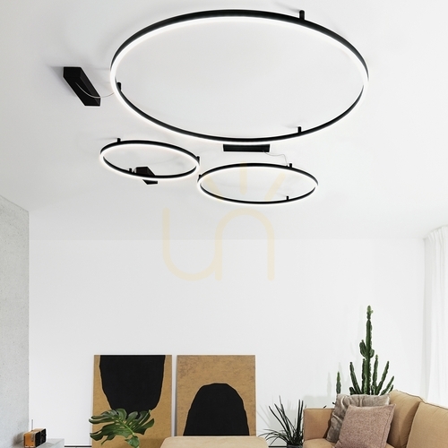 Sprawdź Plafon Ideallux Oracle Slim 341965 czarny LED 53W 90 cm 2700K