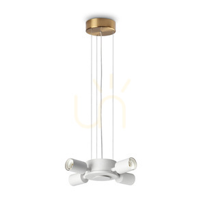 Lampa wisząca 4xE27 Ideallux SET UP mosiężna 31 cm 348261 small 0