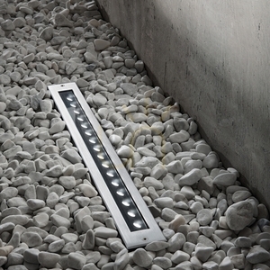Oprawa wpuszczana Ideallux THOR 351285 LED 19W 3000K IP67 czarna 52,1 cm small 1