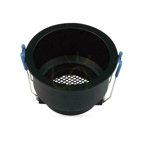 Sprawdź Oczko sufitowe V-TAC VT-9001RD GU10 czarne, głębokie z siatką anti-glare, ø9 cm, IP20