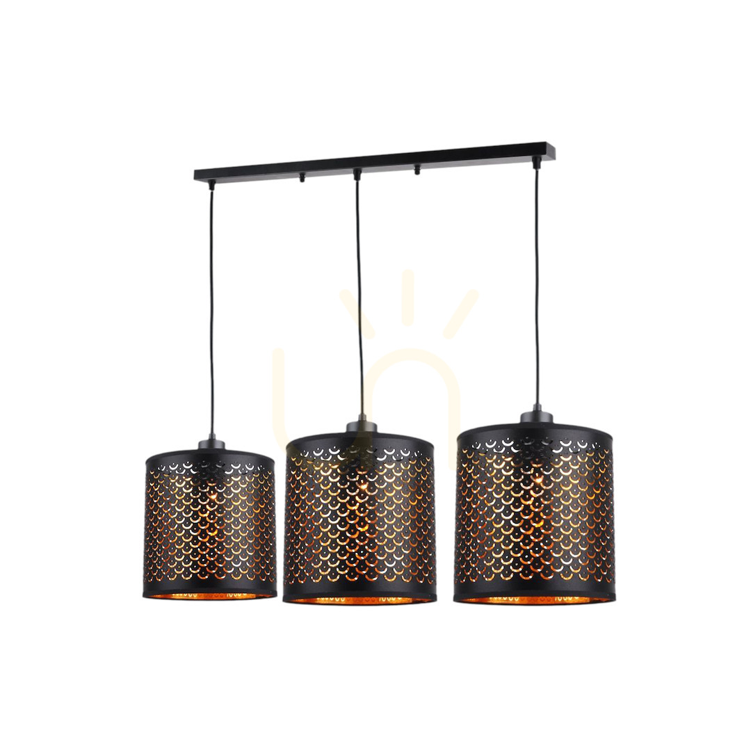 Sprawdź Czarna Lampa Wisząca Morgan 3x E27 Czarna Lampa Wisząca Morgan 3x E27