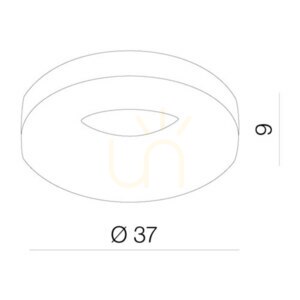 Plafon Azzardo RING LED 3000K SN Srebrny small 1