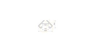 Profil LED LUMINES typ ajar srebrny anodowany 3 m small 1