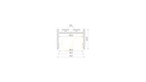 Profil LED LUMINES typ alba srebrny anodowany 1 m small 1
