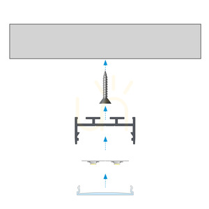 Profil LED LUMINES aria Sky Blue RAL 220 70 10, lakierowany, 3 m small 5