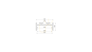 Profil LED LUMINES typ aria surowy 1 m small 1