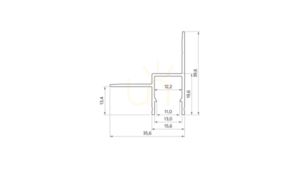Profil LED LUMINES BRUNO srebrny anodowany 2020 mm small 1