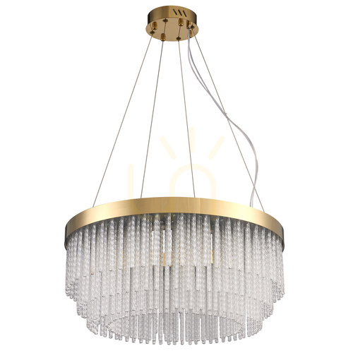 Sprawdź Lampa wisząca GLORIA LED kryształowa złota 60 cm