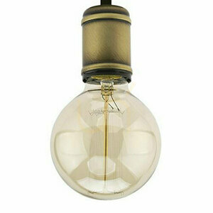 Retro Lampa Sufitowa 1 Czarny / Patyna small 1