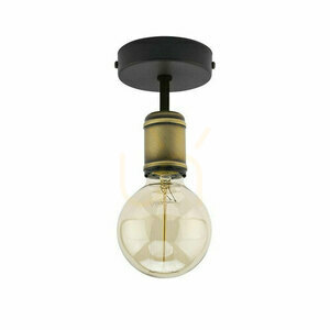 Retro Lampa Sufitowa 1 Czarny / Patyna small 0
