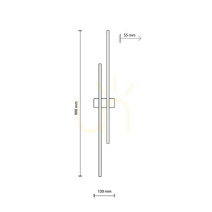 Flash Wood Orzech Kinkiet 2 Led small 5