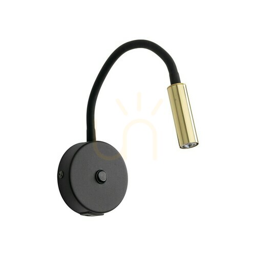 Sprawdź Lagos Black/Gold Kinkiet 1 Usb