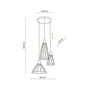 Modesto Wood Sosna Lampa Wiszaca 3 Koło small 7
