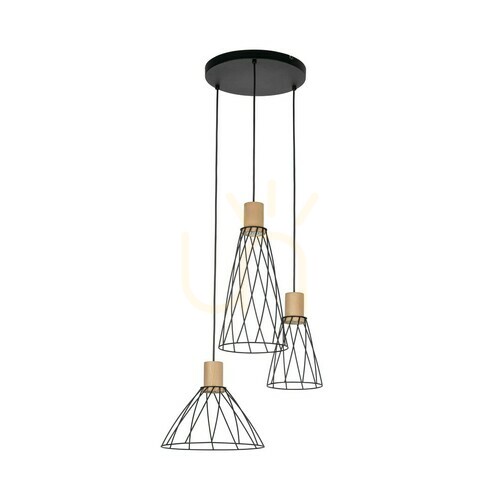 Sprawdź Modesto Wood Sosna Lampa Wiszaca 3 Koło