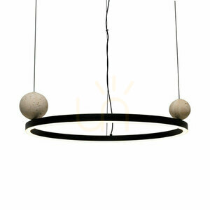 Lampa wisząca Max Light Solaris P0613 czarna 50 cm LED 35W 3000K small 1