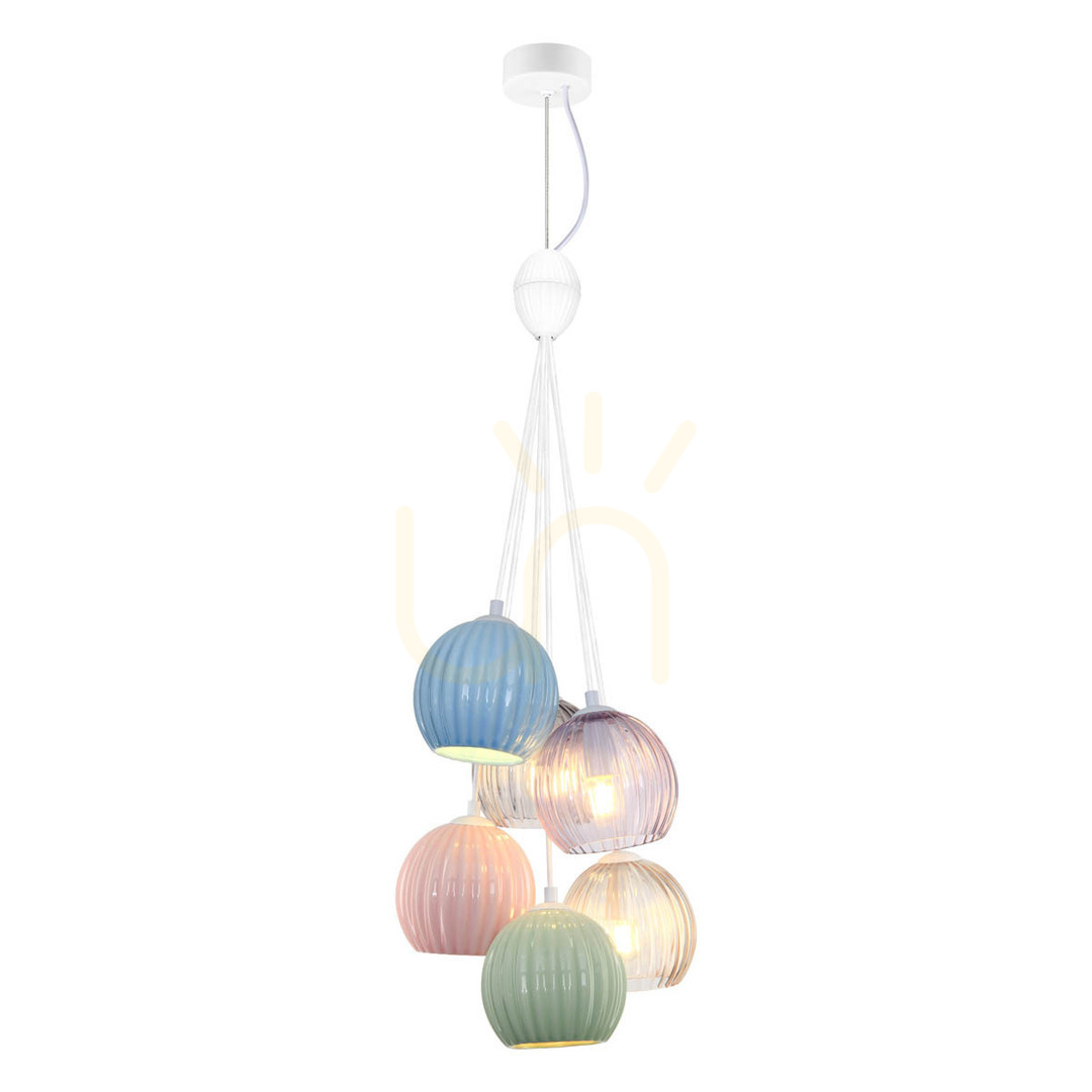 Sprawdź Lampa wisząca Italux Cases 6xE14 biała szklana PND-94794-6B-MLTI Lampa wisząca Italux Cases 6xE14 biała szklana PND-94794-6B-MLTI
