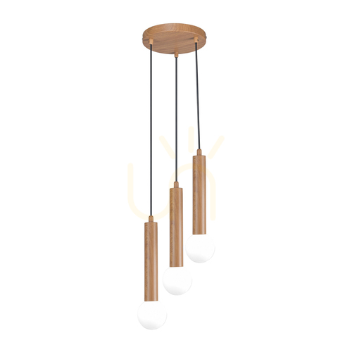 Sprawdź Lampa Wisząca Italux Filano Brązowa Szkło Opalowe 3xG9 PND-33574-3-WD