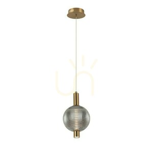 Lampa wisząca Italux Lenti LED dymiona złota 15 cm PND-83631-1-BRO-SG small 2