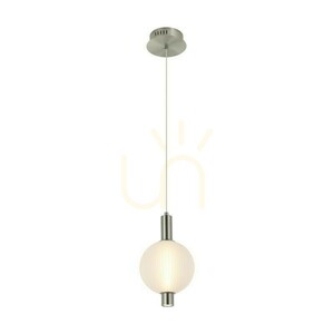 Lampa wisząca Italux Lenti LED 7W 3000K srebrna z białym kloszem PND-83631-1-SC-WH small 2