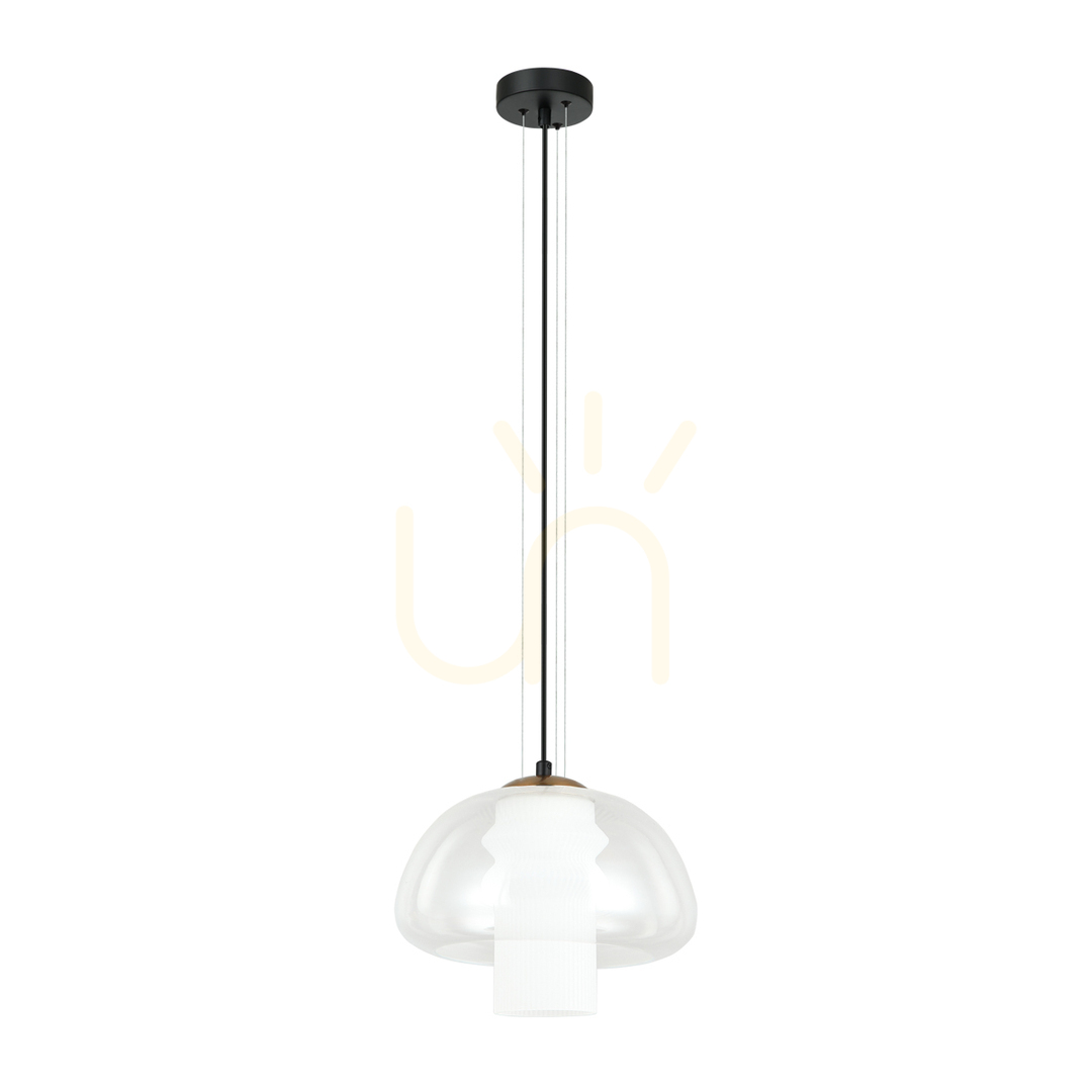 Sprawdź Lampy Wisząca Italux Feder Czarna Szklana E27 PND-61001B-BK Lampy Wisząca Italux Feder Czarna Szklana E27 PND-61001B-BK