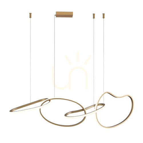 Sprawdź Lampa Wisząca Italux Fonte LED Złota 4-Punktowa PND-22412-S4-GD