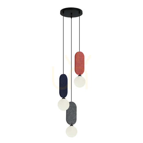 Sprawdź Lampa Wisząca Italux Lorenzo 3xG9 Biała Czerwona PND-59815A-3-MLTI
