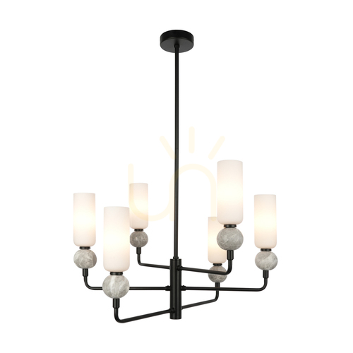 Sprawdź Lampa wisząca Italux czarna szklana G9 55 cm PND-95331-6-BK