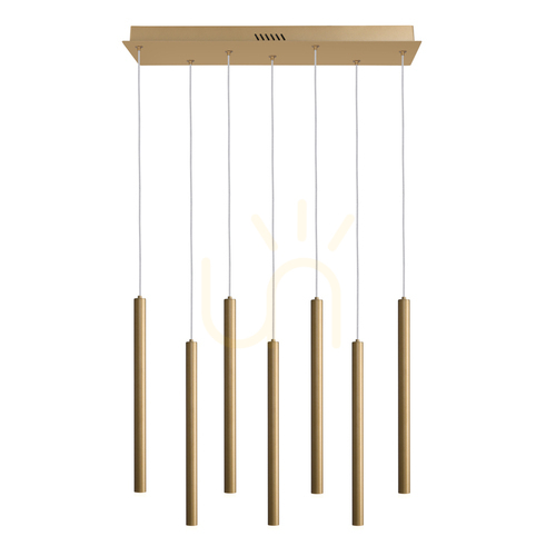 Sprawdź Lampa wisząca Italux Valdes LED 7-punktowa złota PND-22302-7-GD