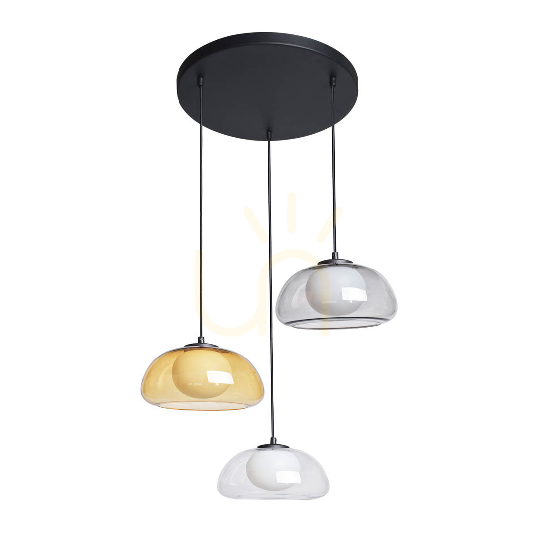 Sprawdź Lampa Wisząca Italux Ainale 3xG9 Czarna Szklana PND-54637-3-BK-SG Lampa Wisząca Italux Ainale 3xG9 Czarna Szklana PND-54637-3-BK-SG