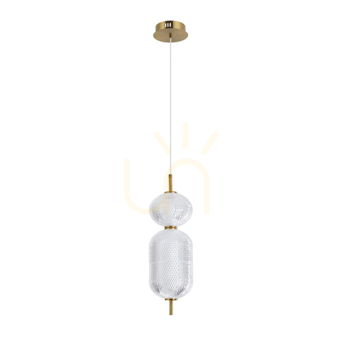 Sprawdź Lampa wisząca Italux Corado LED złota przezroczysta PND-81438-1C-GD