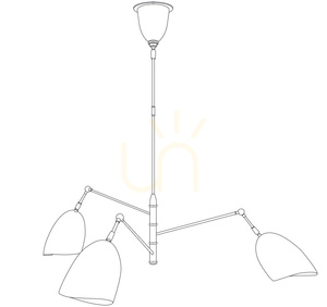 Lampa wisząca RAGNO czarna 150 cm small 8