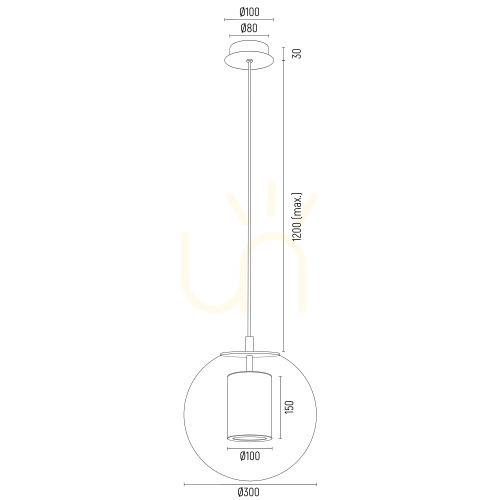 Sprawdź Lampa Wisząca Argon Hampton Transparentna E27 8626